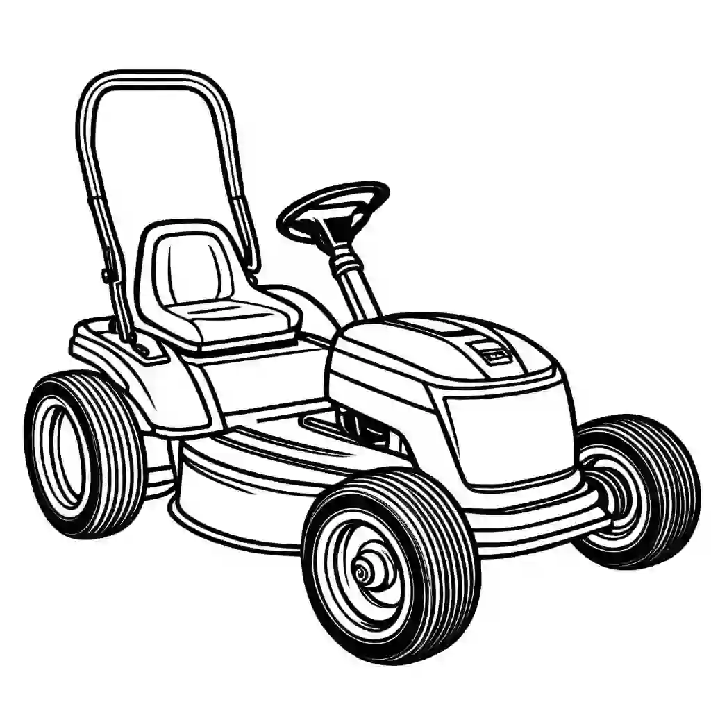Lawnmower coloring pages